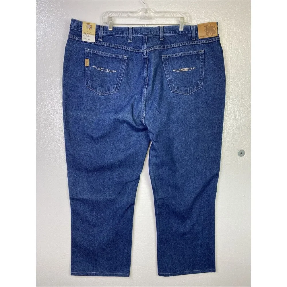 NWT Texas Jeans‎ Men 50X  — Sz 46x27 Original fit Straight leg Blue denim USA